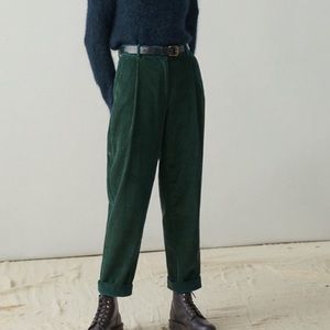 Toast UK Cord Pleat Front Trousers